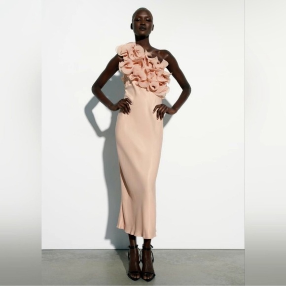 Zara light pink dress - Picture 1 of 6